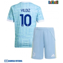 Camisa de Futebol Juventus Kenan Yildiz #10 Equipamento Secundário Infantil 2025-26 Manga Curta (+ Calças curtas)